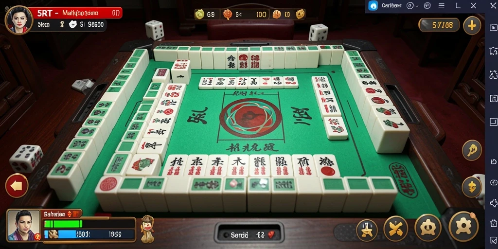 Screenshot gameplay 5RT menunjukkan aksi seru dalam permainan Mahjong.
