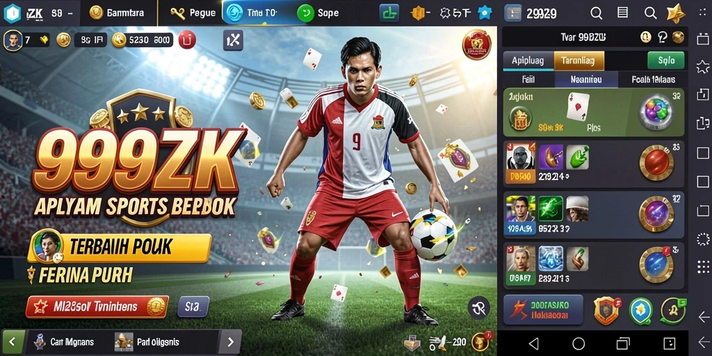 Tampilan menarik dari gameplay Sportsbook di 999ZK.