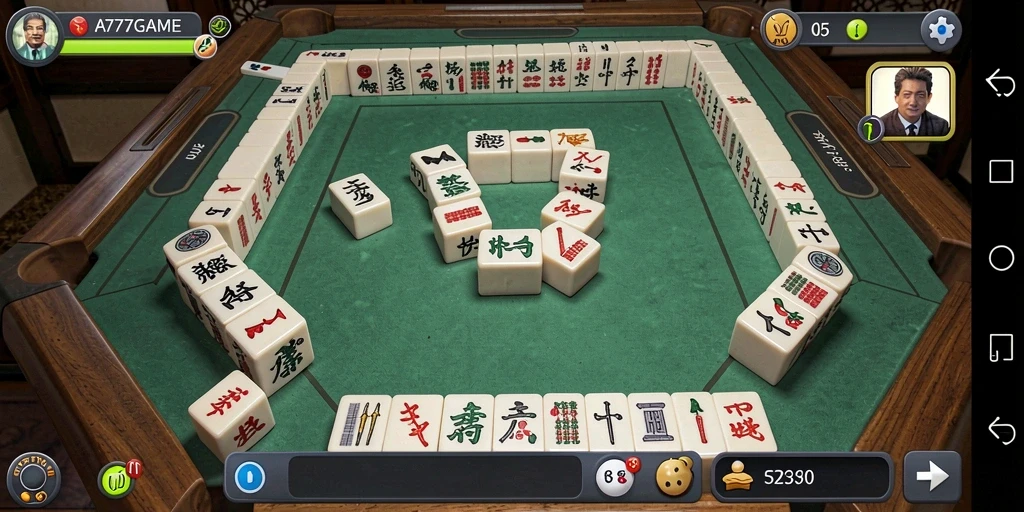 Tampilan screenshot A777GAME yang menunjukkan gameplay Mahjong yang menarik.