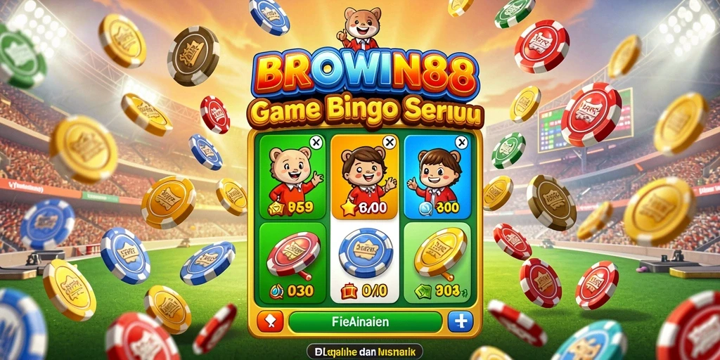 Tampilan gameplay BROWIN88 yang menampilkan suasana Bingo yang ceria.