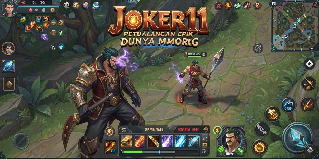 Tampilan gameplay yang menakjubkan dari JOKER11 dalam pertempuran MMORPG.
