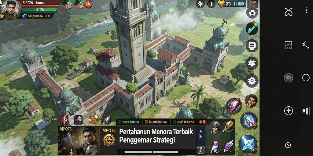 Screenshot gameplay MPO76 menunjukkan aksi menara pertahanan yang seru.