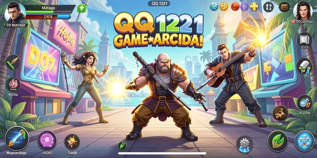 Tampilan utama gameplay QQ1221 yang menggugah selera gamers.
