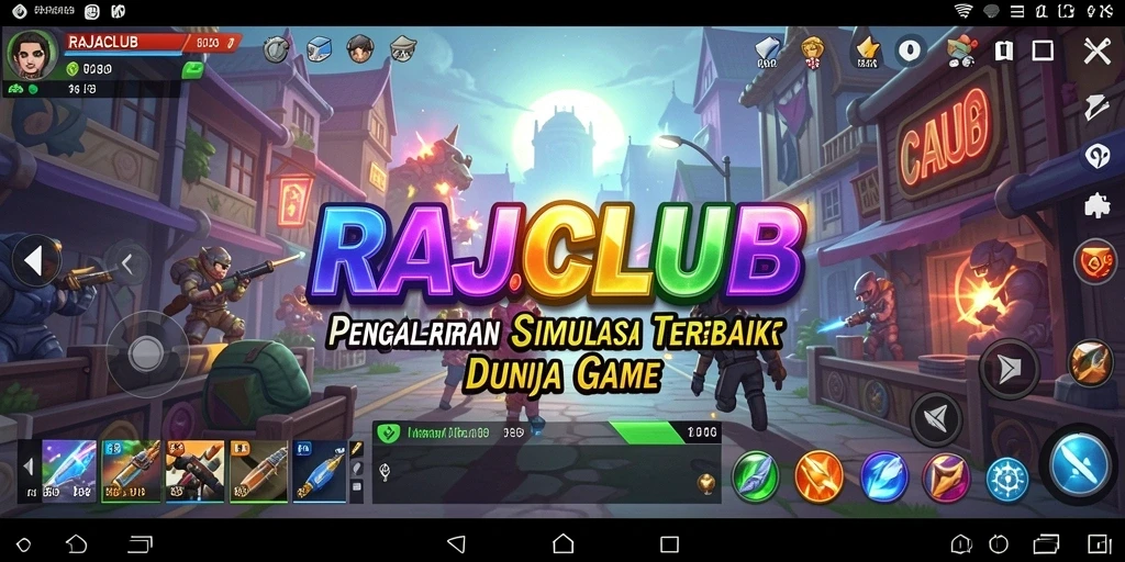Tampilan gameplay RAJACLUB yang menampilkan elemen simulasi yang interaktif.