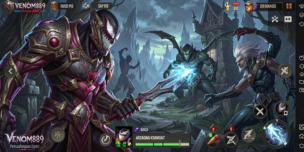 Tangkapan layar dari gameplay seru VENOM889 dalam petualangan ARPG.