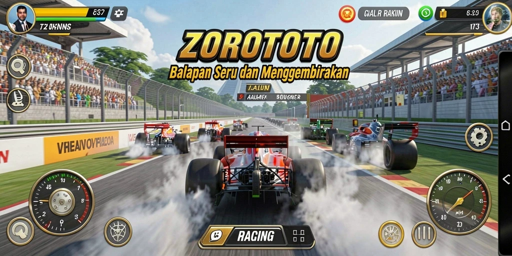Gameplay menegangkan balapan mobil di ZOROTOTO.